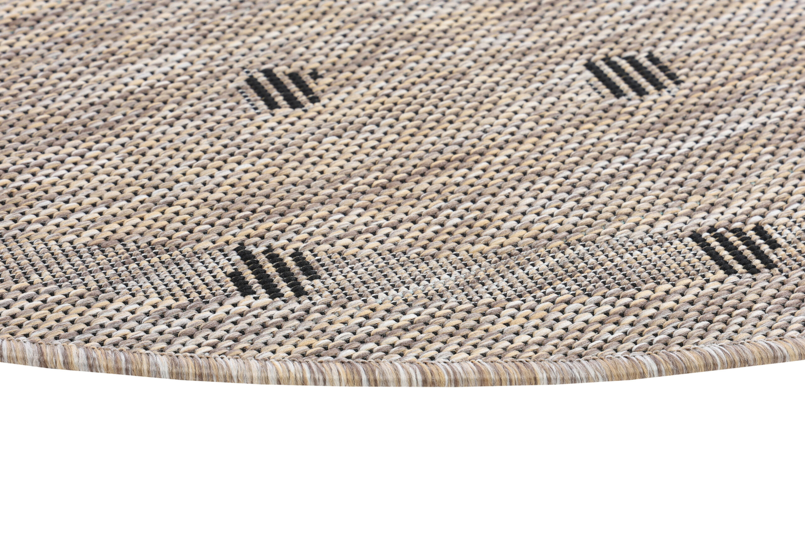 Alfombra Melissa Redonda Marrón Marco Indoor Outdoor