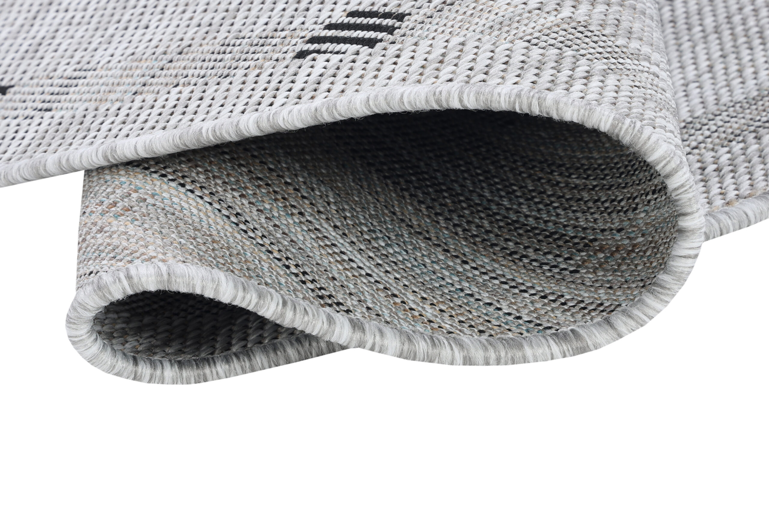 Alfombra Melissa Redonda Gris Marco Indoor Outdoor