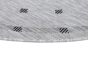 Alfombra Melissa Redonda Gris Marco Indoor Outdoor