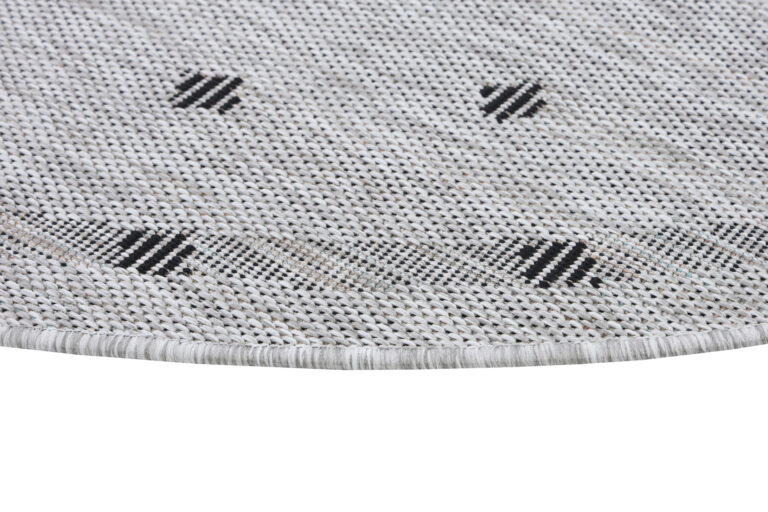 Alfombra Melissa Redonda Gris Marco Indoor Outdoor