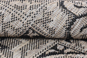 Alfombra Melissa Redonda Marrón Negro Mosaico Indoor Outdoor