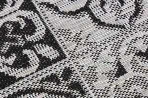 Alfombra Melissa Redonda Gris Negro Mosaico Indoor Outdoor