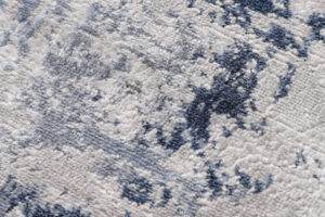 Alfombra Sky Redonda Gris Azul Abstracto Moteado