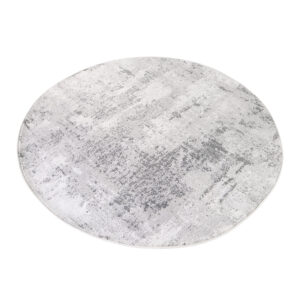 Alfombra Sky Redonda Gris Abstracto Vintage Moteado