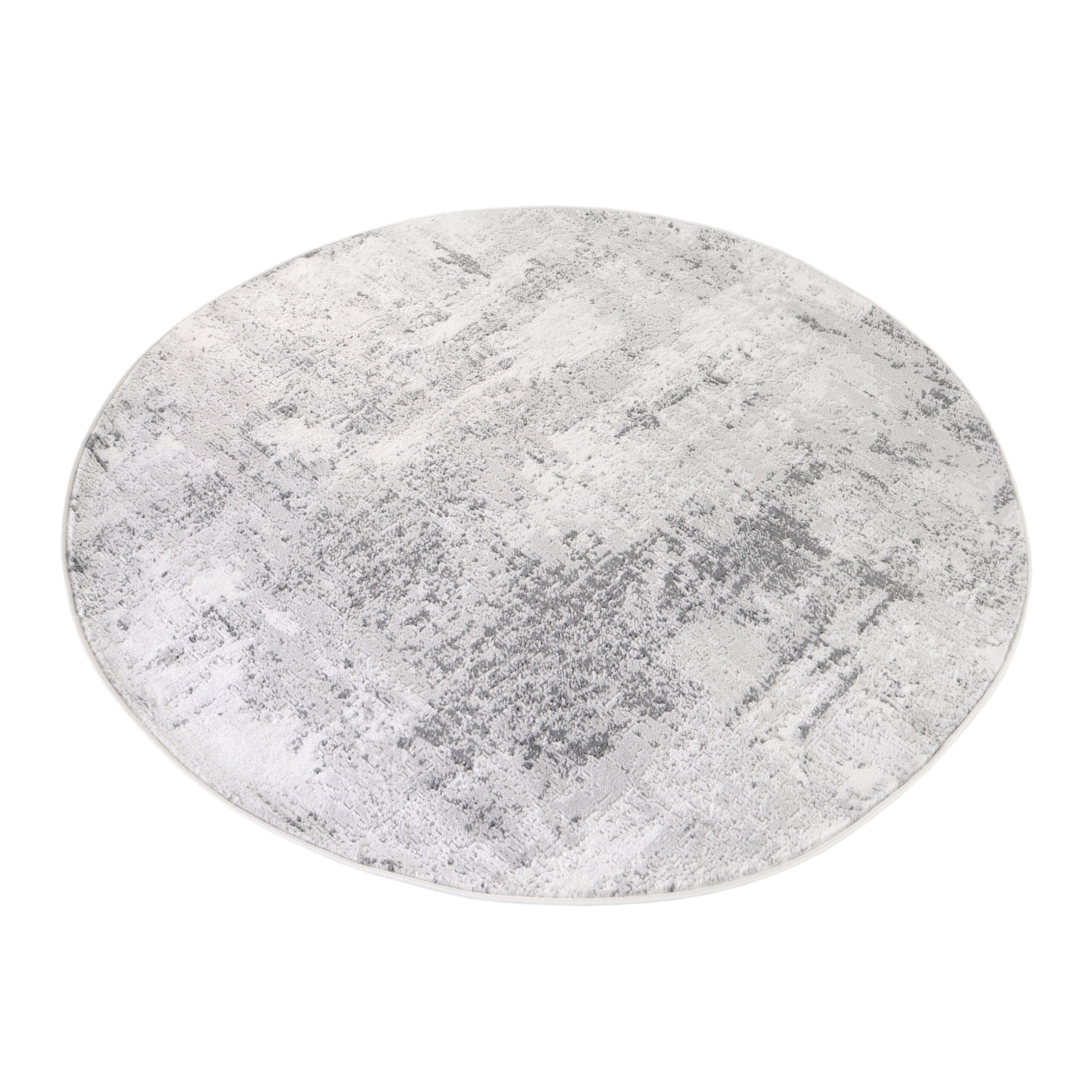 Alfombra Sky Redonda Gris Abstracto Vintage Moteado