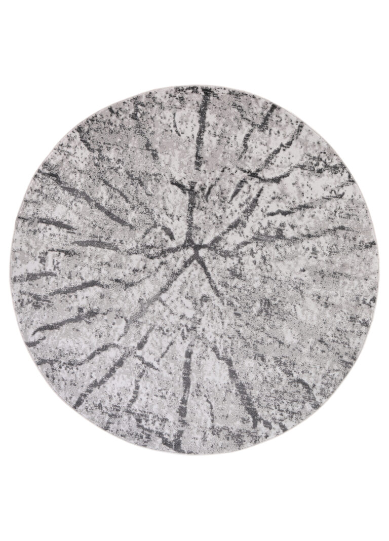 Alfombra Sky Redonda Gris Claro Moderno Madera