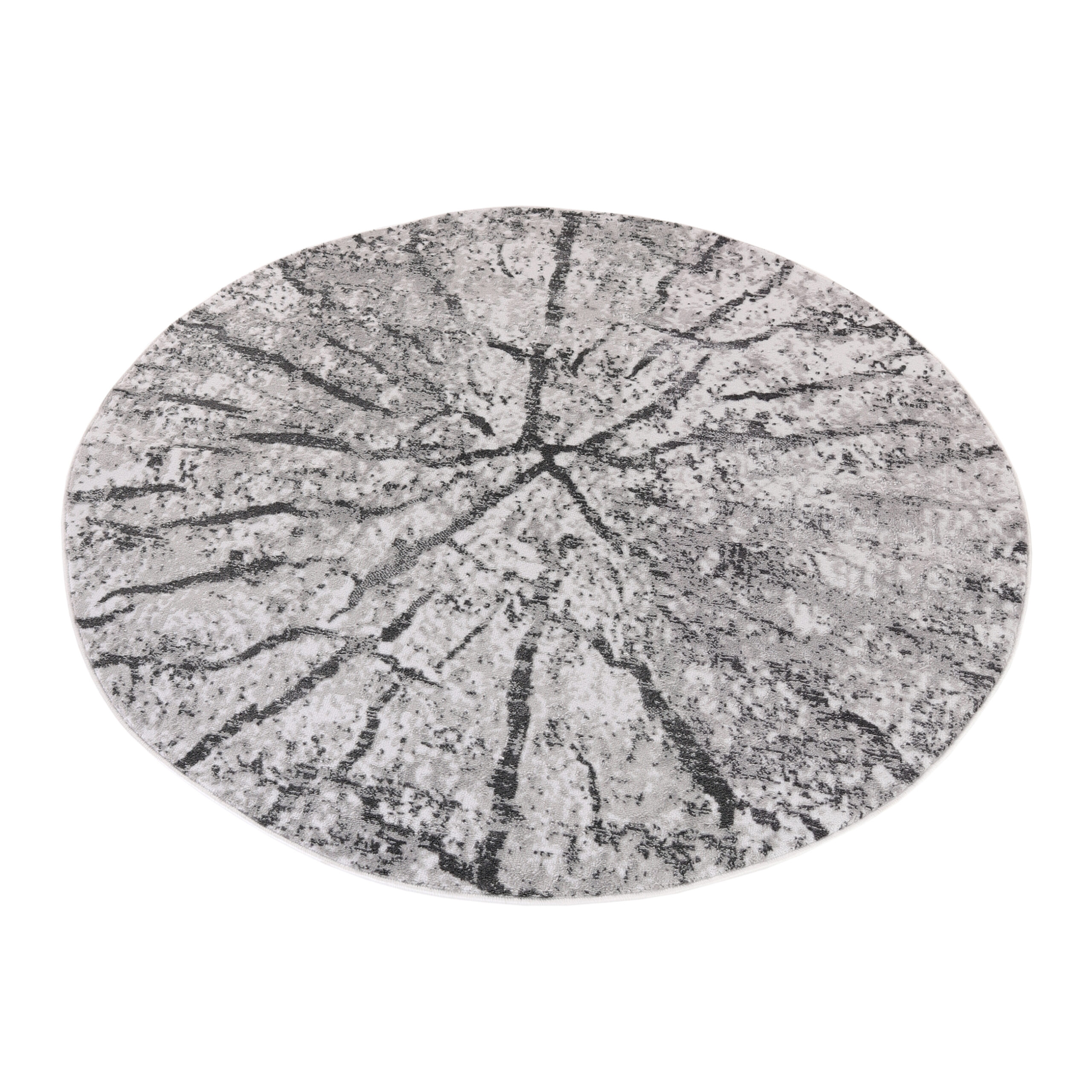 Alfombra Sky Redonda Gris Claro Moderno Madera