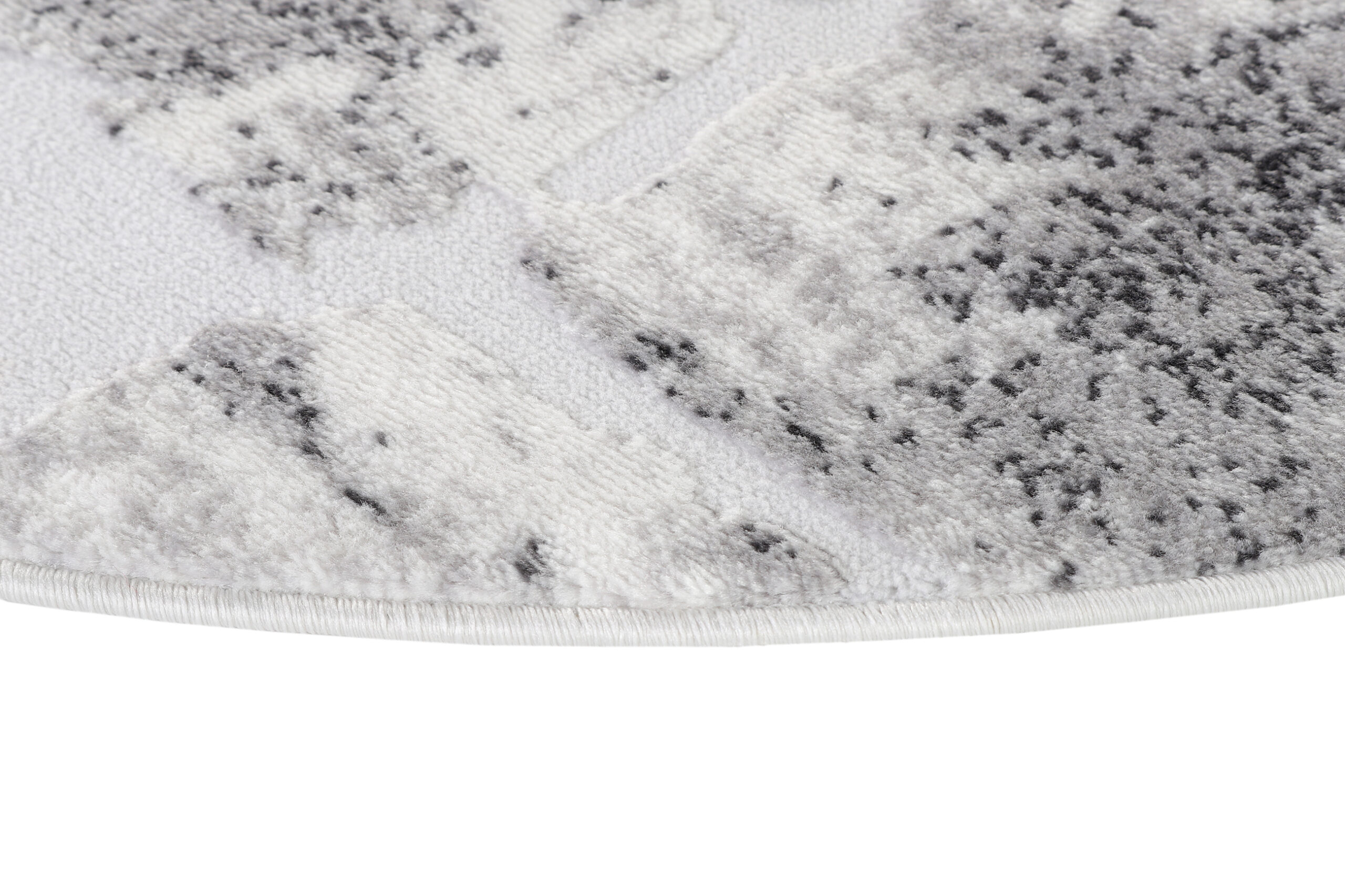 Alfombra Sky Redonda Gris Beige Abstracto Moteado