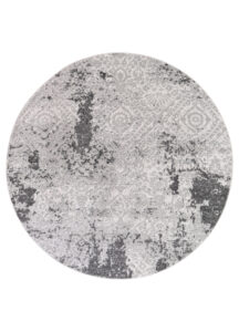 Alfombra Sky Redonda Gris Crema Vintage Ornamental