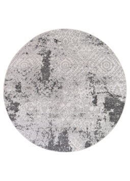 Alfombra Sky Redonda Gris Crema Vintage Ornamental