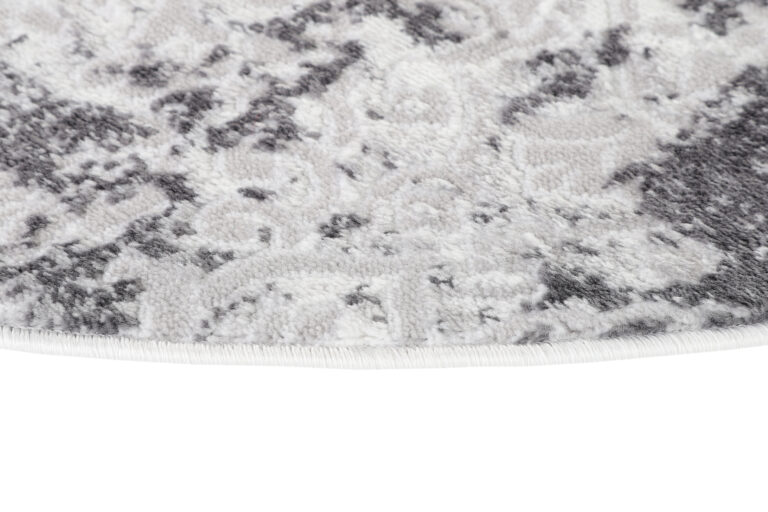 Alfombra Sky Redonda Gris Crema Vintage Ornamental