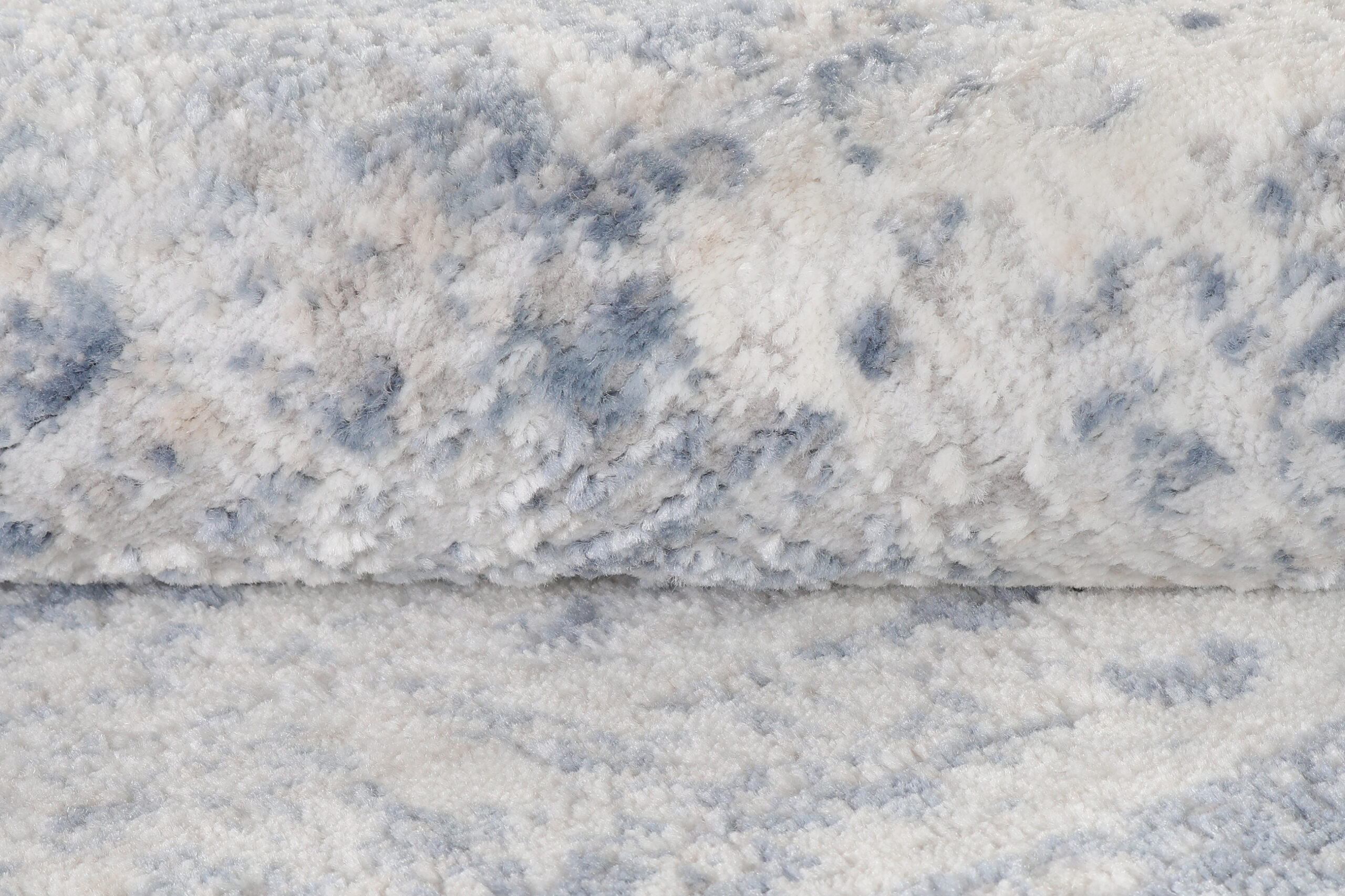 Alfombra Sky Redonda Azul Crema Abstracto