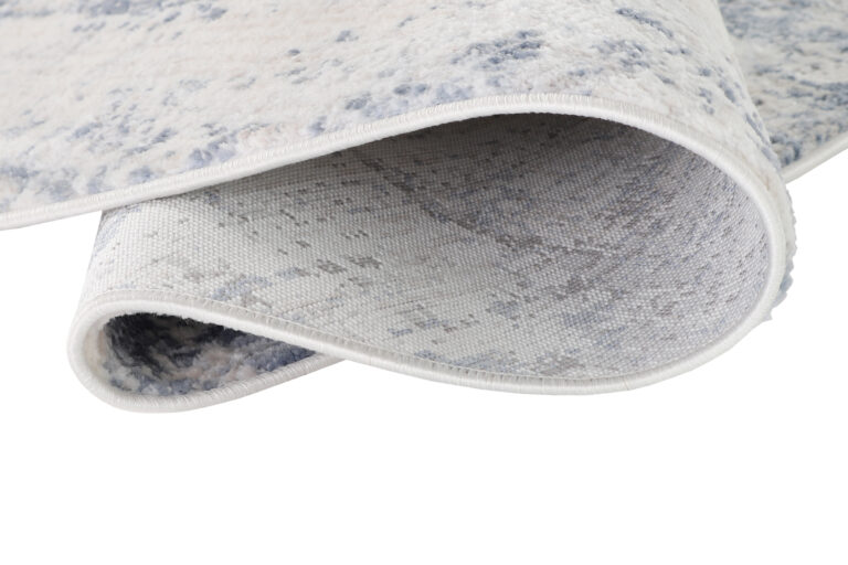 Alfombra Sky Redonda Azul Crema Abstracto