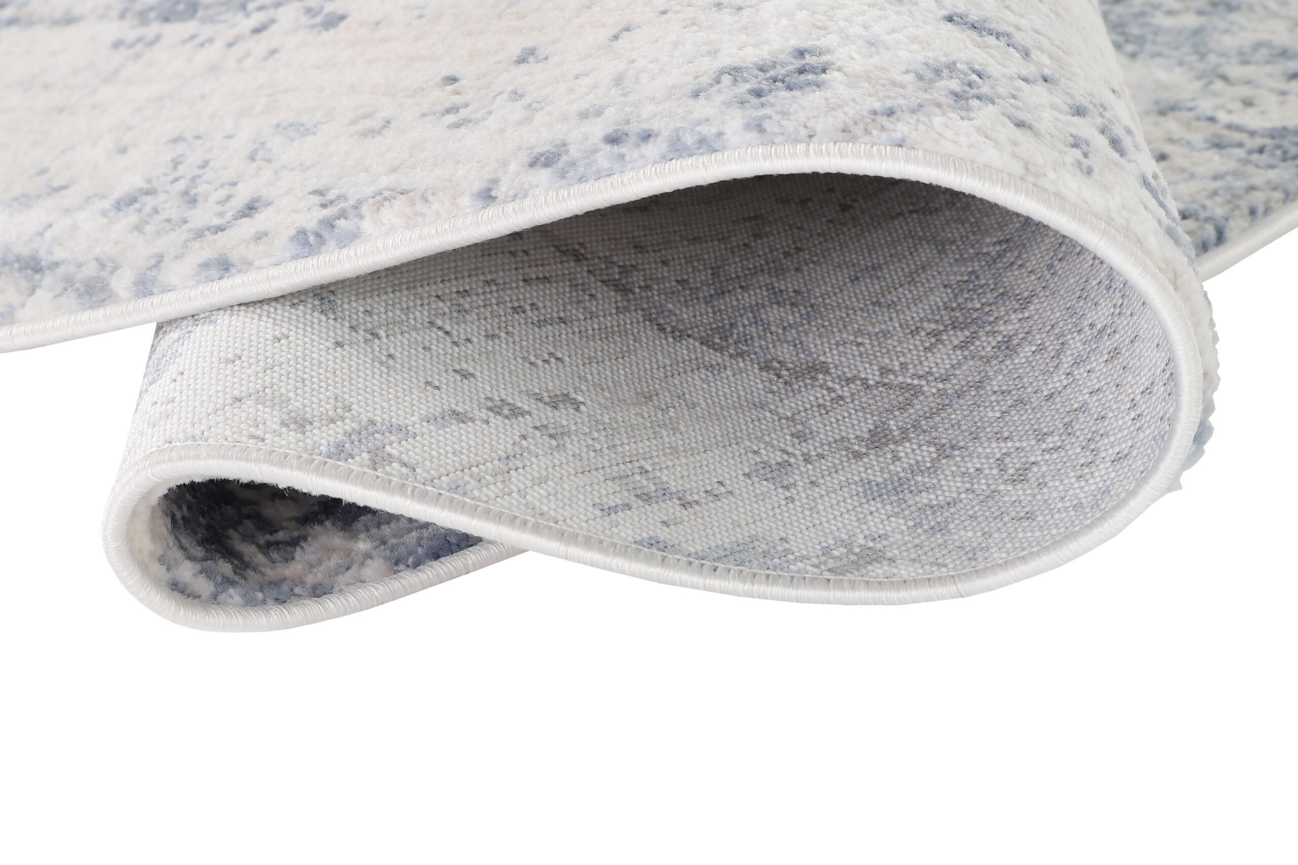 Alfombra Sky Redonda Azul Crema Abstracto