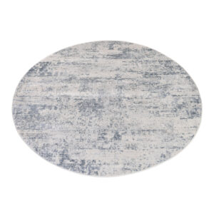 Alfombra Sky Redonda Azul Crema Abstracto