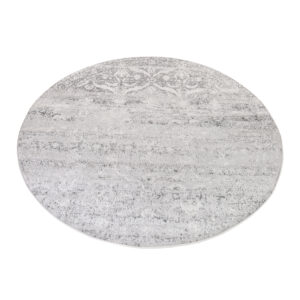 Alfombra Sky Redonda Gris Vintage Floral Moteado