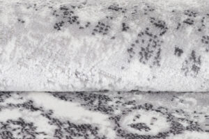 Alfombra Sky Redonda Gris Vintage Floral Moteado