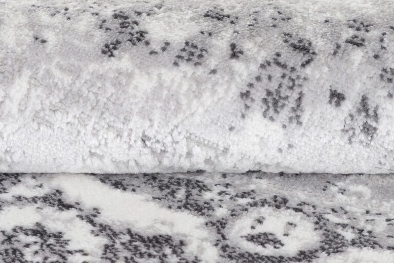 Alfombra Sky Redonda Gris Vintage Floral Moteado