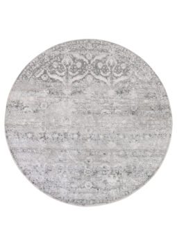 Alfombra Sky Redonda Gris Vintage Floral Moteado