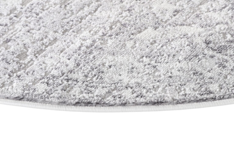 Alfombra Sky Redonda Gris Vintage Floral Moteado