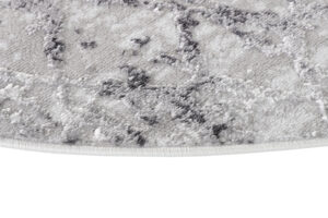 Alfombra Sky Redonda Gris Geométrico Diamantes