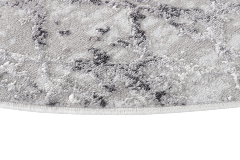 Alfombra Sky Redonda Gris Geométrico Diamantes