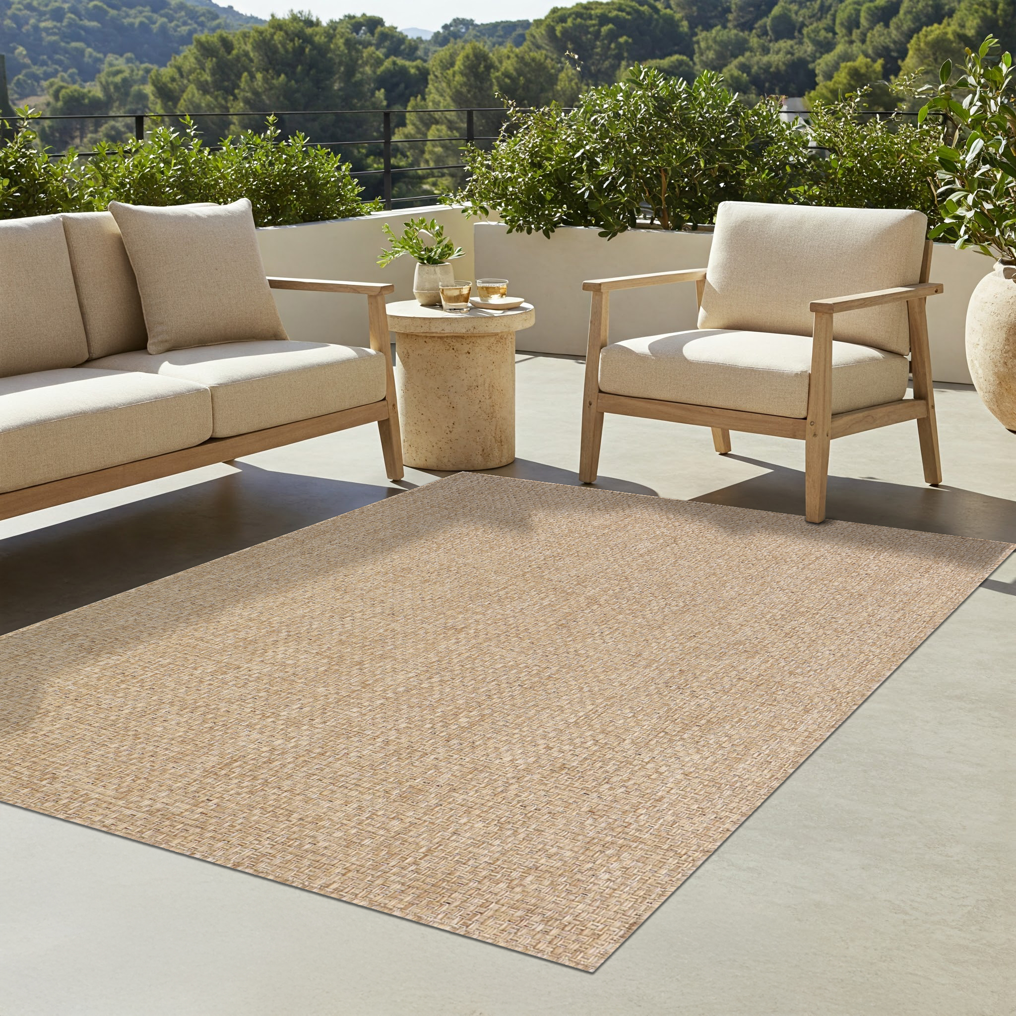 Alfombra Exterior Verano Beige