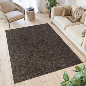 Alfombra Exterior Verano Marrón Oscuro