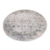 Alfombra Valley Redonda Gris Beige Ornamental Borde
