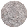 Alfombra Valley Redonda Gris Beige Vintage Ornamental