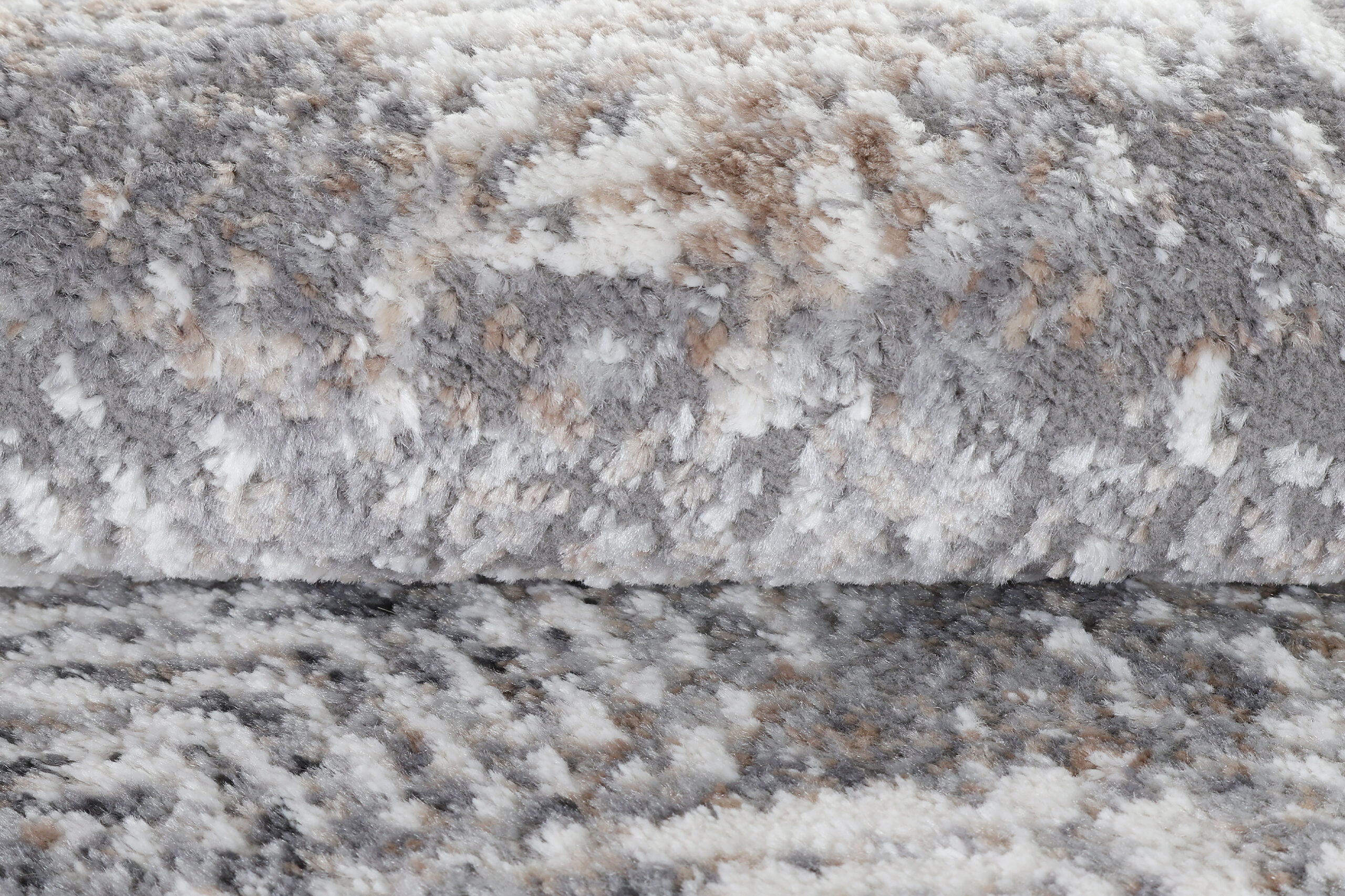 Alfombra Valley Redonda Gris Beige Geométrico Cuadrado