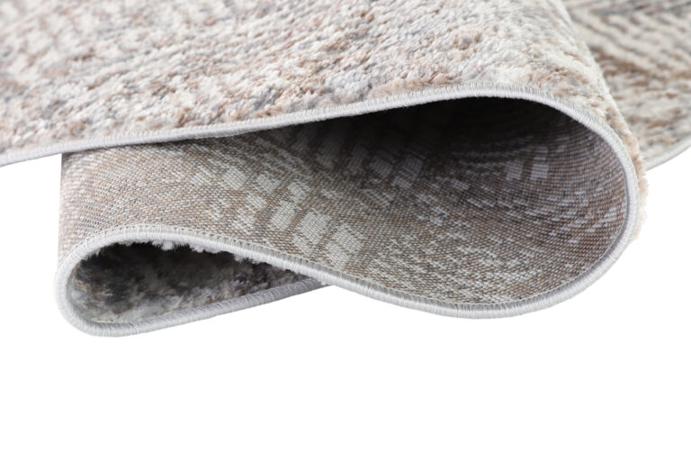 Alfombra Valley Redonda Gris Beige Geométrico Cuadrado