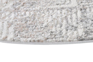 Alfombra Valley Redonda Gris Beige Geométrico Cuadrado