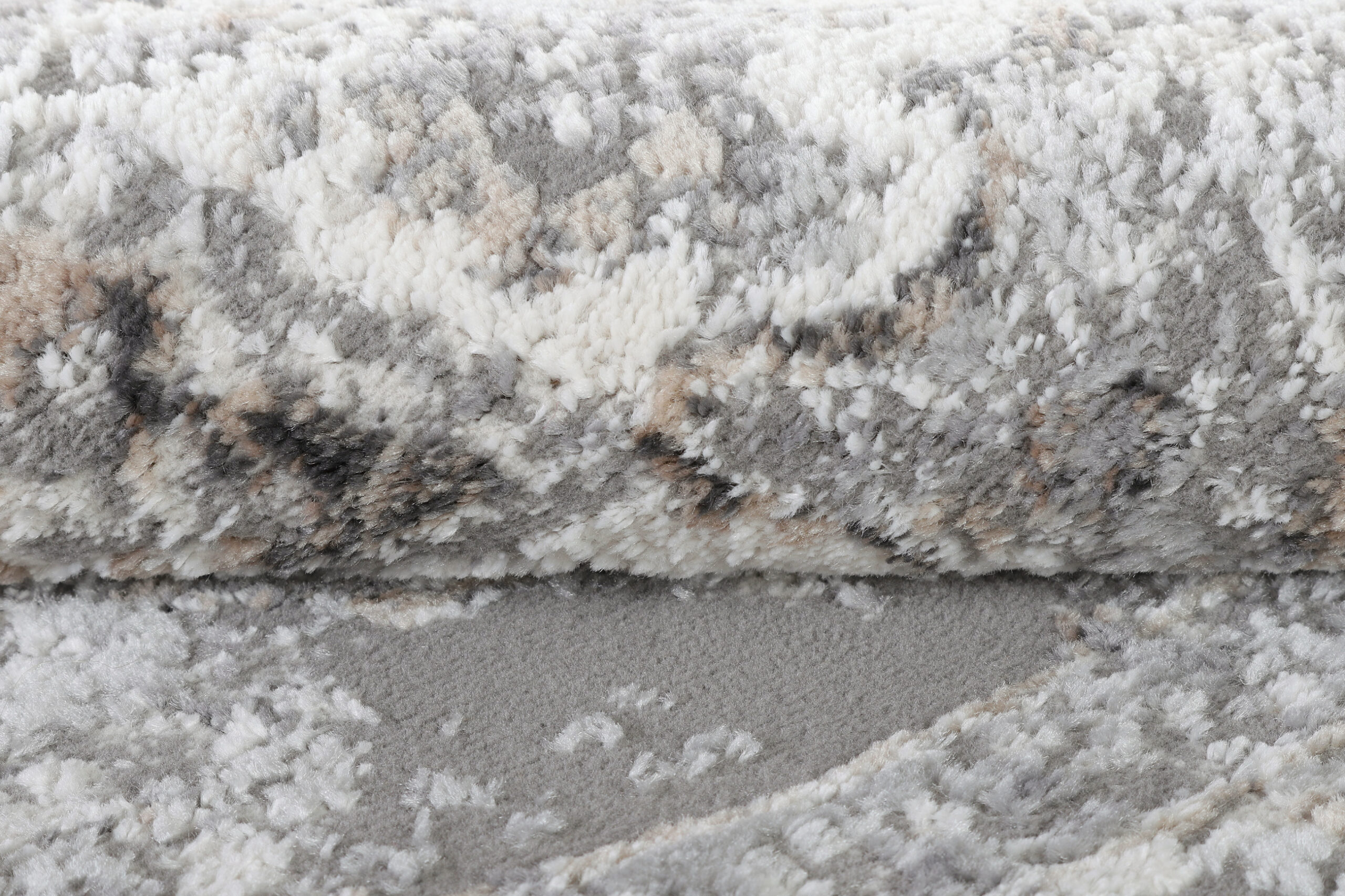 Alfombra Valley Redonda Gris Oscuro Floral Rozetón