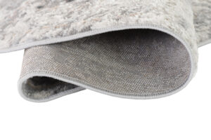 Alfombra Valley Redonda Gris Oscuro Floral Rozetón