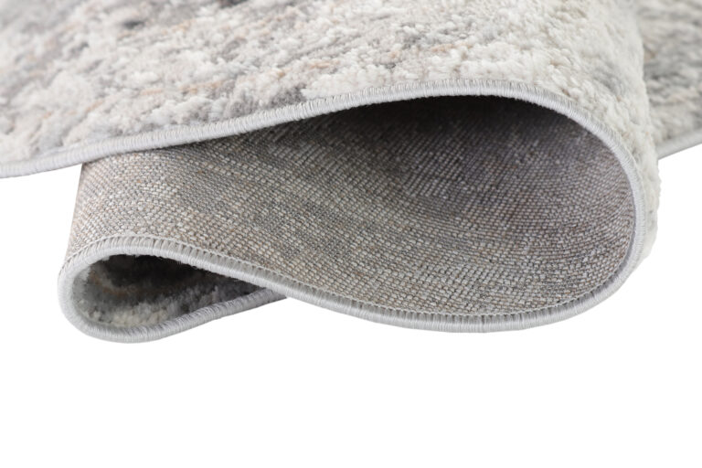 Alfombra Valley Redonda Gris Oscuro Floral Rozetón