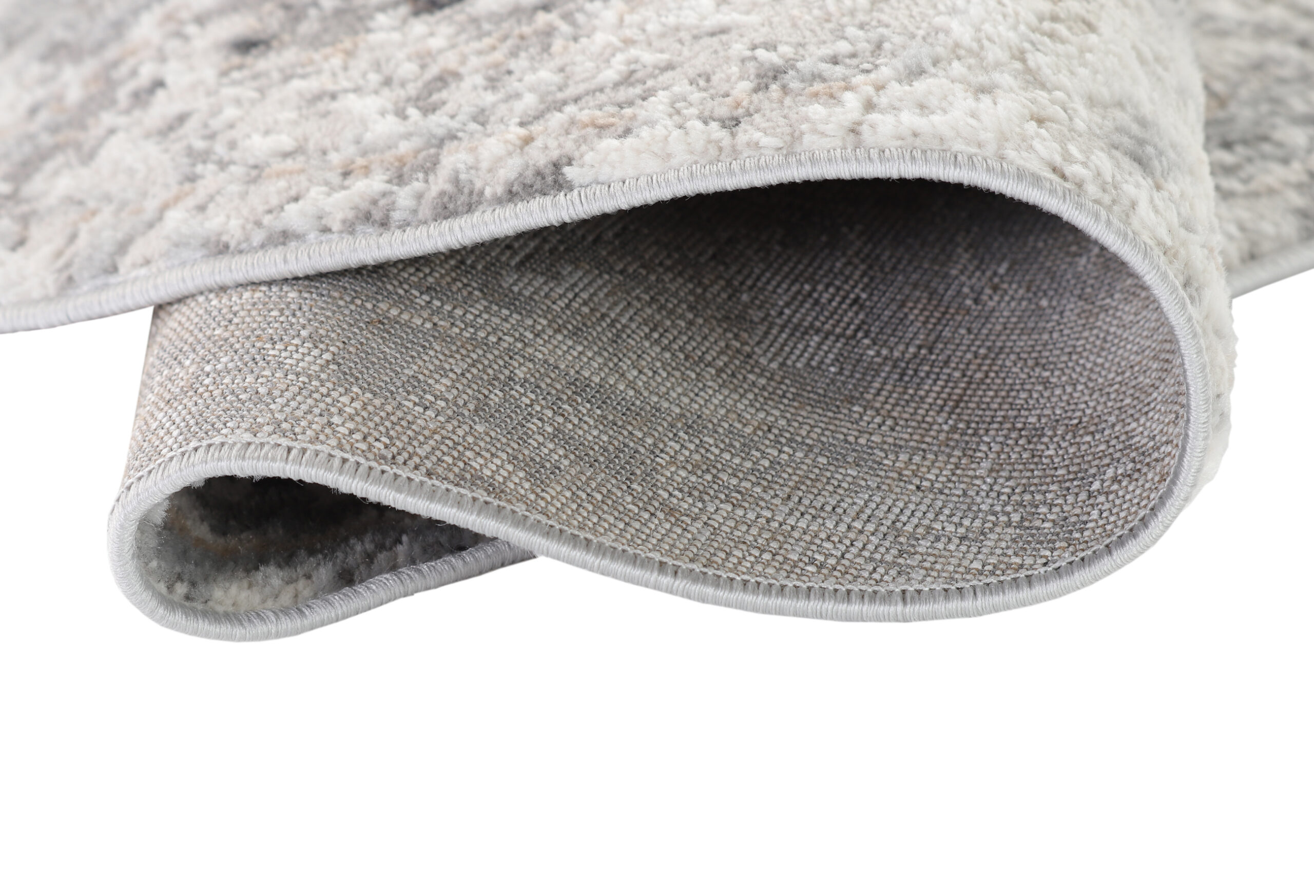 Alfombra Valley Redonda Gris Oscuro Floral Rozetón