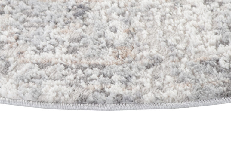 Alfombra Valley Redonda Gris Oscuro Floral Rozetón