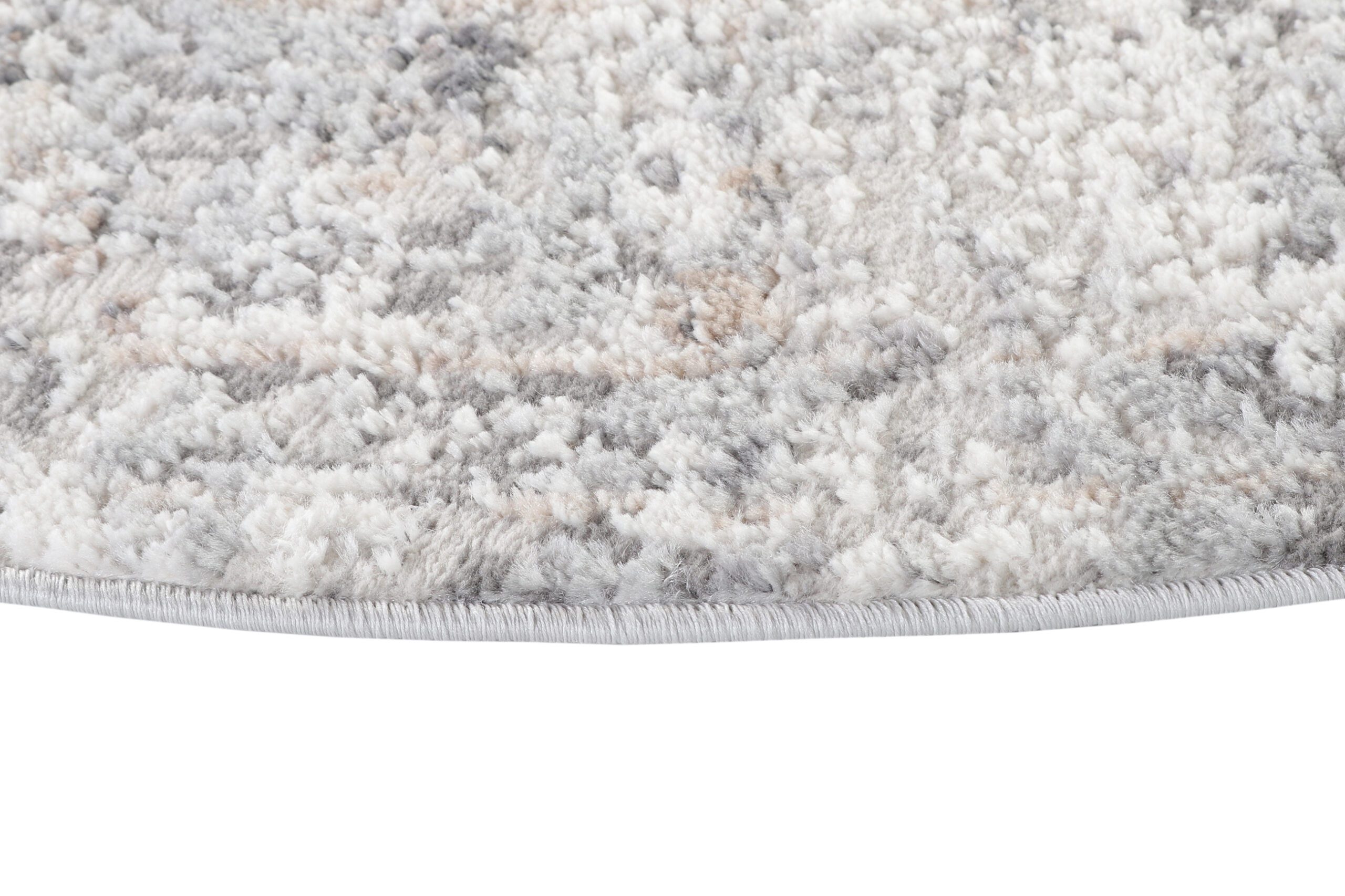 Alfombra Valley Redonda Gris Oscuro Floral Rozetón