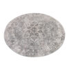 Alfombra Valley Redonda Gris Oscuro Floral Rozetón