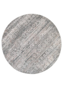 Alfombra Valley Redonda Gris Vintage Floral