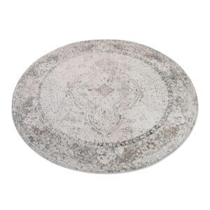 Alfombra Valley Redonda Gris Ornamental Vintage