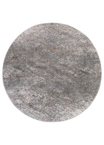 Alfombra Valley Redonda Gris Oscuro Abstracto Líneas