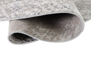 Alfombra Valley Redonda Gris Oscuro Abstracto Líneas