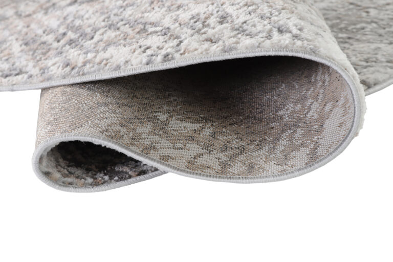 Alfombra Valley Redonda Gris Oscuro Abstracto Líneas