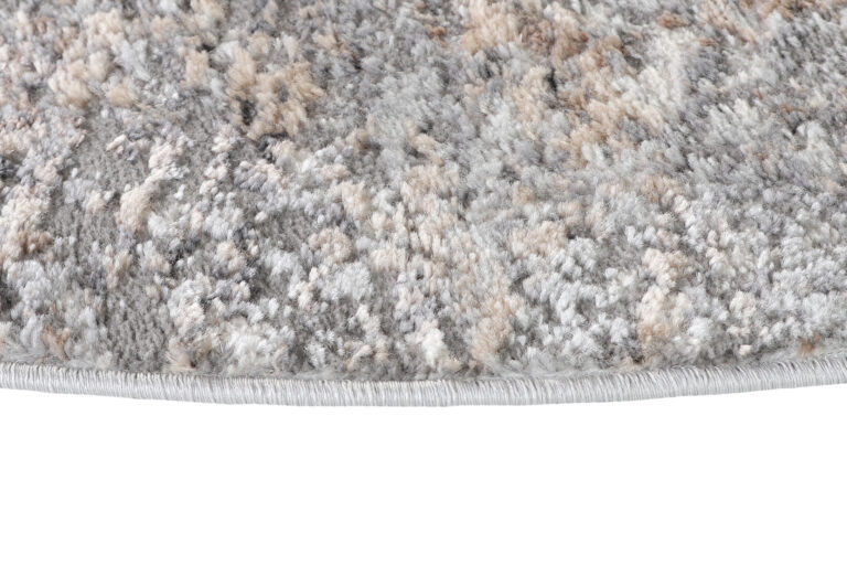 Alfombra Valley Redonda Gris Oscuro Abstracto Líneas