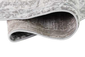 Alfombra Valley Redonda Gris Azul Vintage Floral