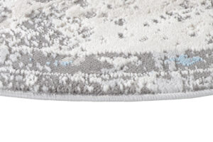 Alfombra Valley Redonda Gris Azul Vintage Floral