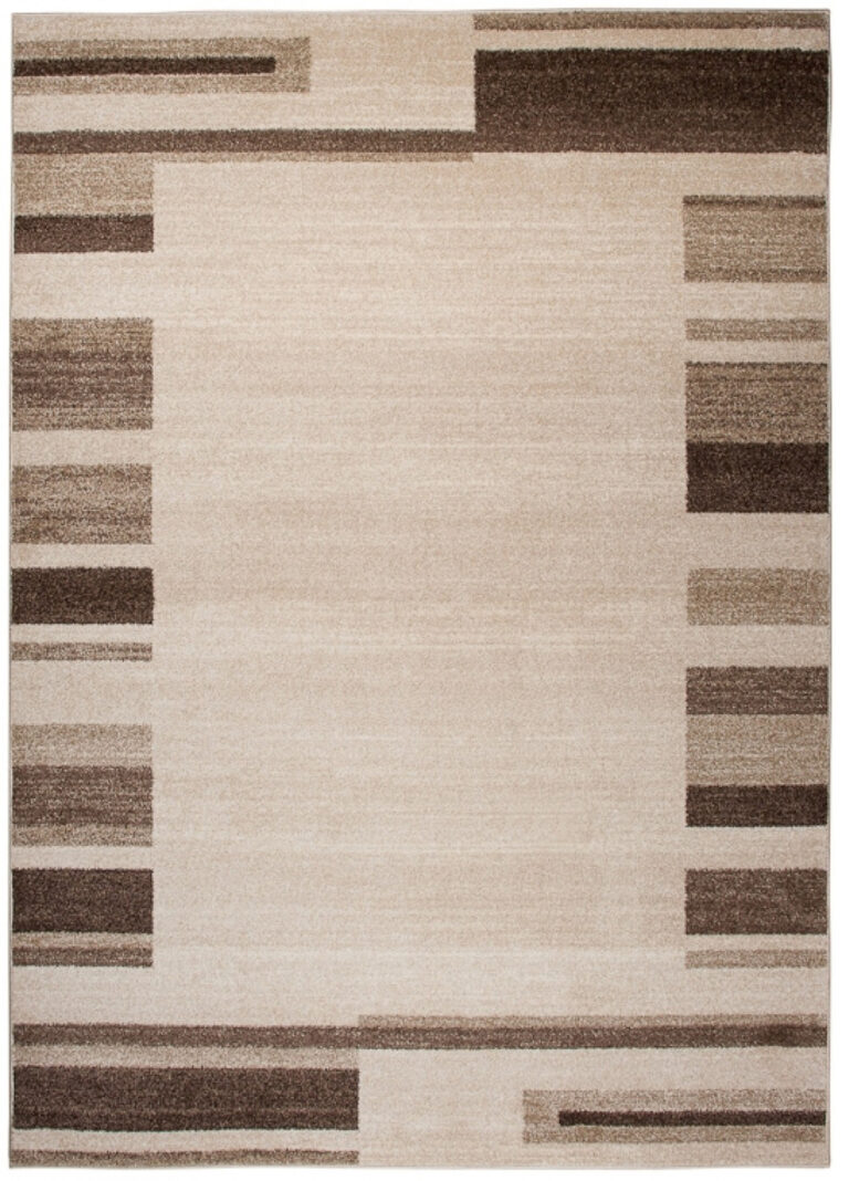 Alfombra Sari Beige Marrón Marco