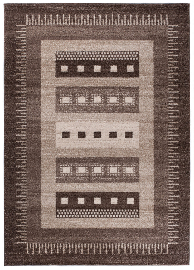 Alfombra Sari Marrón Étnico Marco